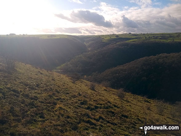 Walk d160 Upperdale, Water-cum-Jolly Dale and The Monsal Trail from Monsal Head - Taddington Dale from Fin Cop