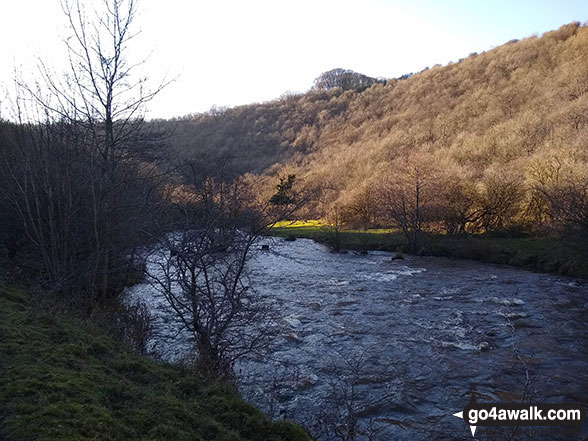 Walk d230 Monsal Dale from Ashford in the Water - The River Wye in Monsal Dale