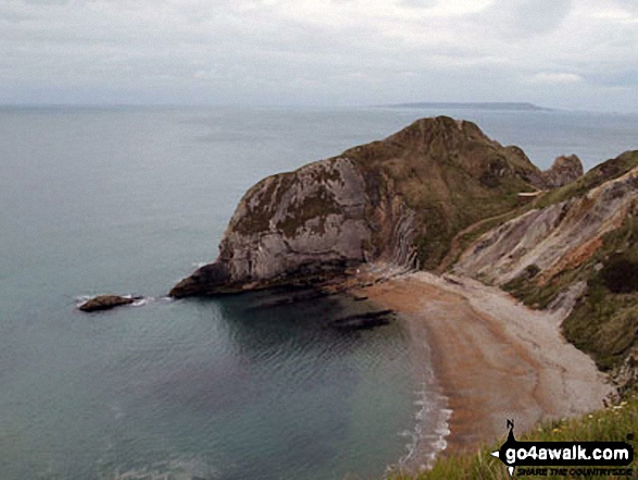 St Oswald's Bay - known locally as Man O'War Bay The other side of this headland is the famous Durdle Door arch