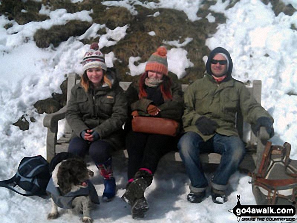 My 2 daughters, husband and not forgetting the 13 year old dog April 2nd, 2013 lots of snow on the ground still