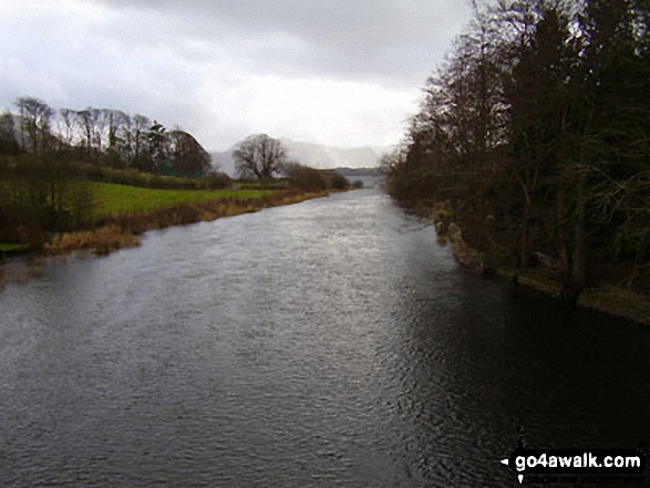 Walk c429 Dunmallard Hill (Dunmallet) from Pooley Bridge - River Eamont at Pooley Bridge