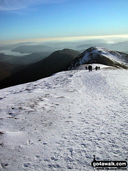 Great Ridge, Heron Pike and Windermere beyond from Fairfield 