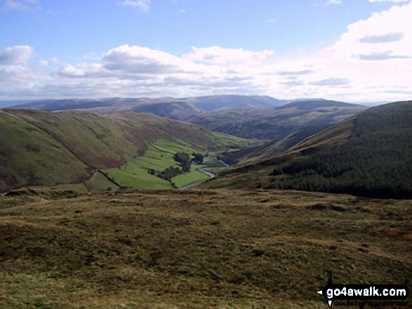 SE into Borrowdale from Mabbin Crag 