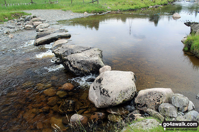 Steeping Stones across Borrow Beck in Borrowdale 