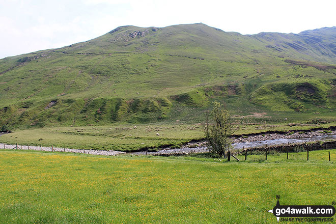 Walk c136 Mabbin Crag from Huck's Bridge - Mabbin Crag from High Borrowdale Farm