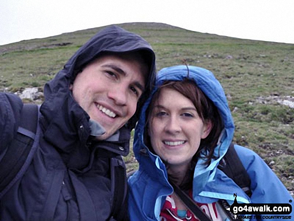 Me and Karl on a windy Thorpe Cloud above Dove Dale