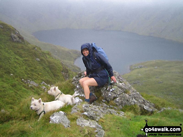 Walk gw103 Cadair Idris (Penygadair), Cyfrwy and Gau Graig via The Minffordd Path - Llyn Cau from Cadair Idris