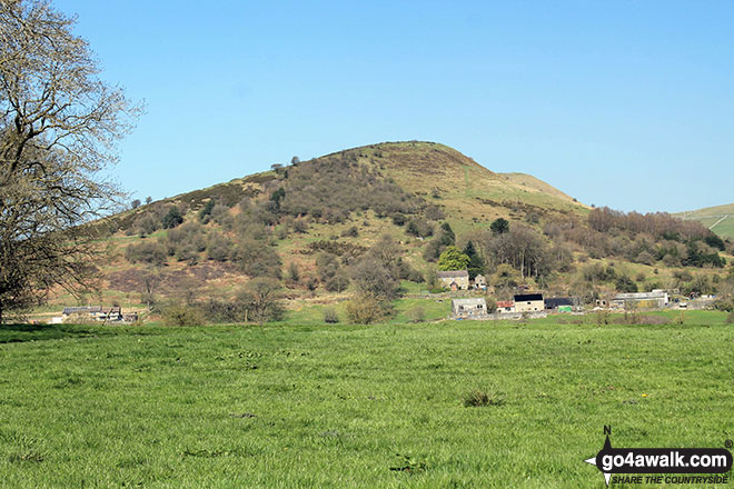 Walk s185 Hollinsclough and Earl Sterndale from Longnor - Hollins Hill and Hollins Farm from Swallow Brook