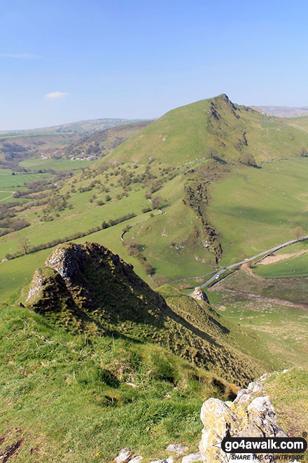 Walk s204 Hollinsclough, Earl Sterndale and Pilsbury Castle Hills from Longnor - Chrome Hill from the summit of Parkhouse Hill