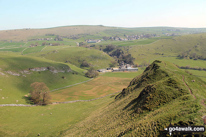 Walk d349 Hatch-a-way, Dowel Dale, Hollinsclough and Parkhouse Hill from Earl Sterndale - Glutton Grange from the summit of Parkhouse Hill