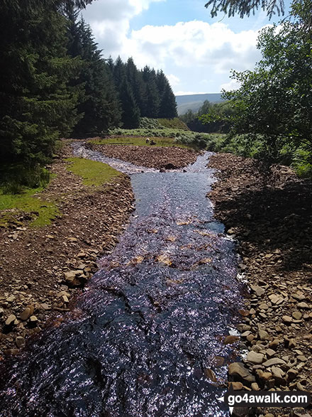 Walk d176 Fairbrook Naze (Kinder Scout) and Mill Hill from Birchin Clough - The River Ashop near Birchin Clough