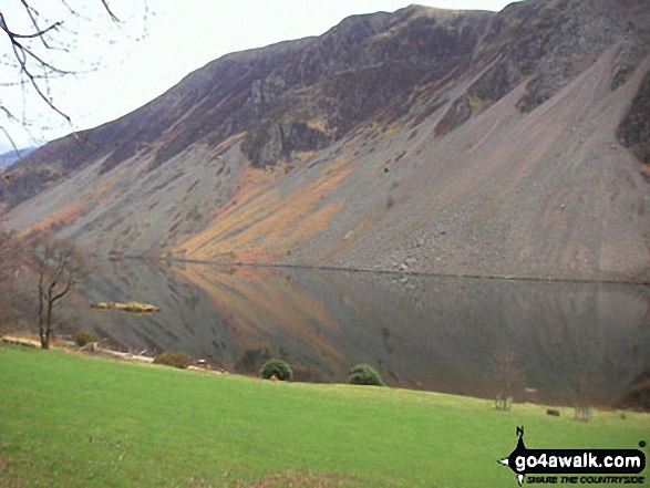 Walk c172 Scafell Pike via The Corridor Route from Wasdale Head, Wast Water - The Wast Water Screes