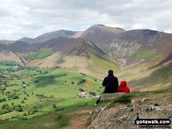 Walk c313 The Newlands Fells from Hawes End - The Newlands Valley from the summit of Cat Bells (Catbells)