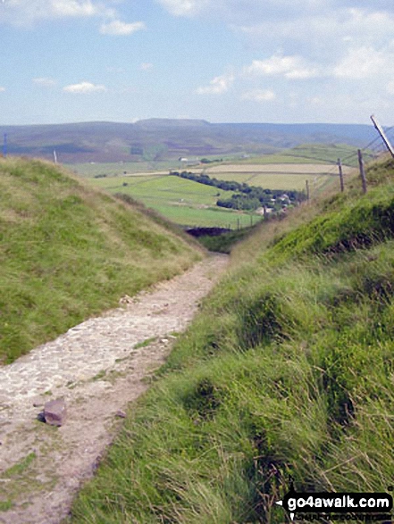 Walk d171 Lantern Pike and Cown Edge Rocks from Hayfield - Kinder Scout from Cown Edge Rocks