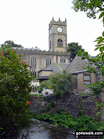 Walk d262 South Head and Mount Famine from Hayfield - Hayfield Church