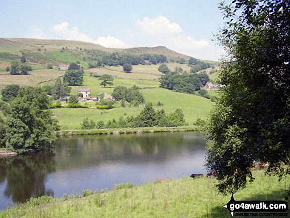 Walk d262 South Head and Mount Famine from Hayfield - Lantern Pike from The Sett Valley Trail near Hayfield