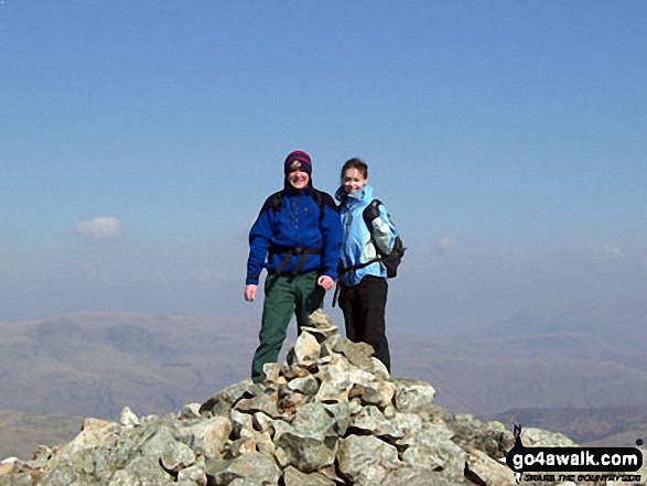 Walk c420 The Coniston Fells from Walna Scar Road, Coniston - On the summit of Wetherlam