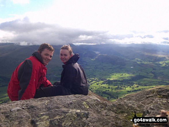 My girlfriend and I on Blencathra in The Lake District Cumbria England