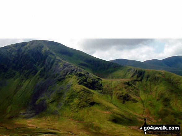 Walk gw186 Garnedd Ugain, Snowdon (Yr Wyddfa) & Moel Cynghorion from Llanberis - Moel Cynghorion from the Llanberis path