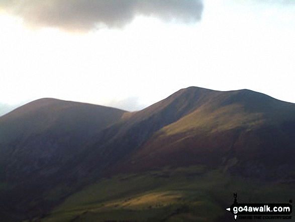 Walk c321 Skiddaw and Lonscale Fell from Millbeck, nr Keswick - Carl Side and Skiddaw Lower Man