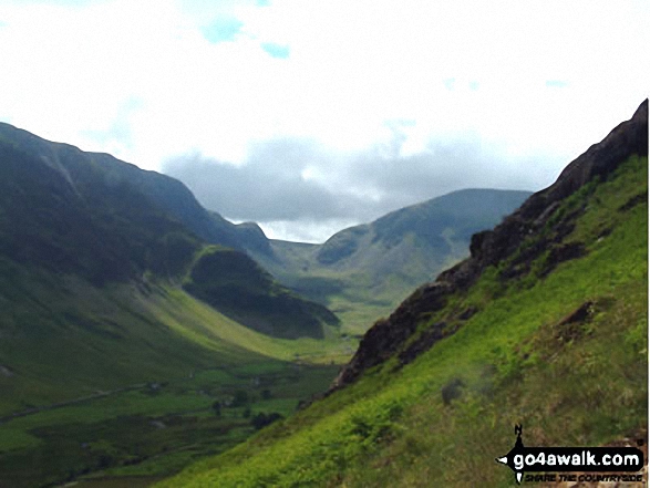 Walk c100 The Newlands Horseshoe from Hawes End - The Newlands Valley from Scope End