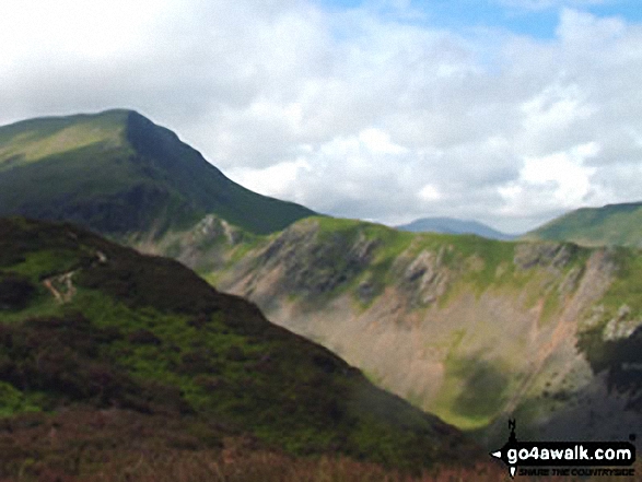 Walk c100 The Newlands Horseshoe from Hawes End - Robinson from Scope End