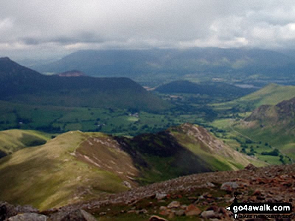 Walk c313 The Newlands Fells from Hawes End - The Newlands Valley from Dale Head (Newlands)