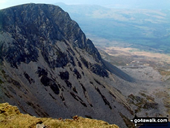 Walk gw123 Cadair Idris (Penygadair) Cyfrwy and Craig Cwm Amarch from Llanfihangel-y-pennant - Cyfrwy from Cadair Idris (Penygadair)