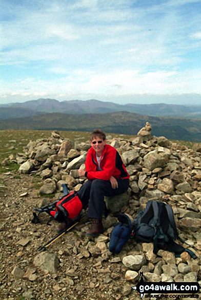 Walk c220 Helvellyn via Striding Edge from Glenridding - Helvellyn Summit