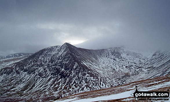 Snow on Catstye Cam from Birkhouse Moor