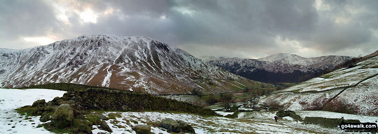 Walk c276 High Street and Harter Fell from Mardale Head - *Snow on Gray Crag (Hayeswater) from High Street