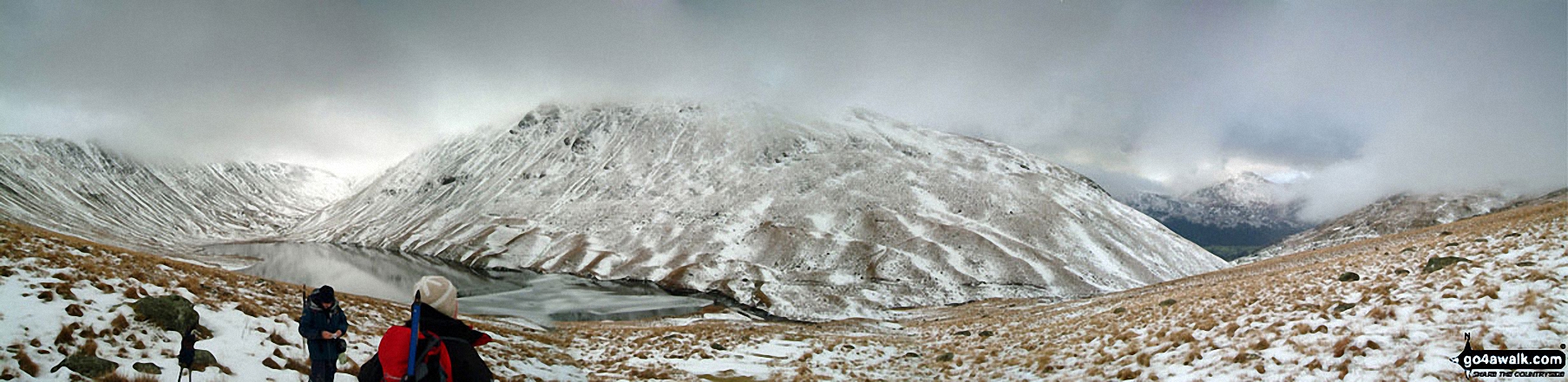 Walk c276 High Street and Harter Fell from Mardale Head - *Snow on Hayeswater from High Street