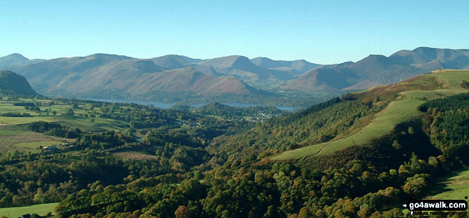 *Derwent Water, Cat Bells (Catbells) and The Newlands Fells from Castlerigg