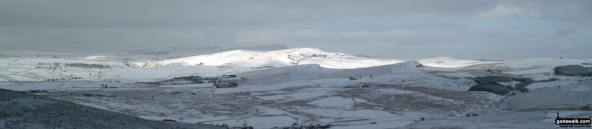 Walk s221 Gib Tor, The Roaches and Hen Cloud from Upper Hulme - *Snow on The Roaches