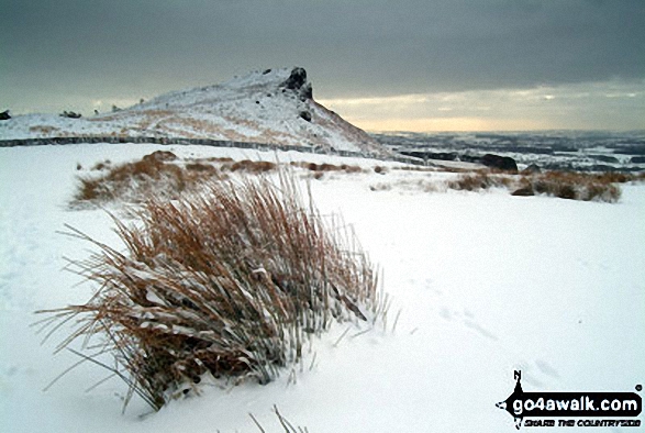 Walk s122 Lud's Church and The Roaches from Roach End - Snow on The Roaches