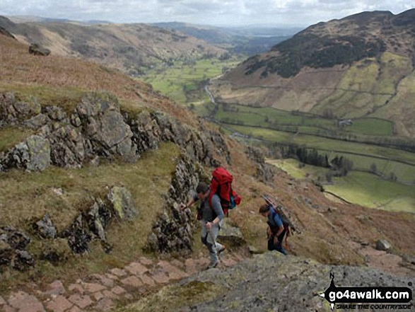 Walk c225 The Langdale Pikes via Jack's Rake from The New Dungeon Ghyll, Great Langdale - The Mountain Rescue climbing Stickle Ghyll near Stickle Tarn The Langdale Pikes, Great Langdale