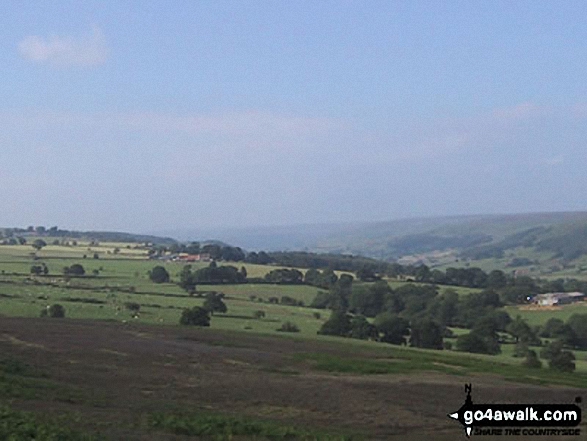 Walk ny107 Moor Gate from Hawnby - North East from Easterside Hill