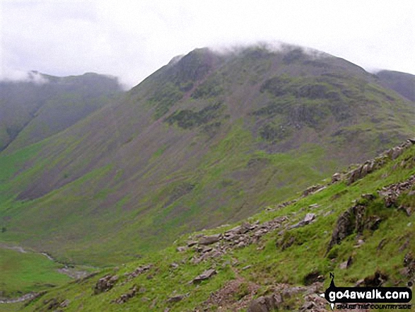 Walk c172 Scafell Pike via The Corridor Route from Wasdale Head, Wast Water - Great Gable from the Corridor Route below Scafell Pike