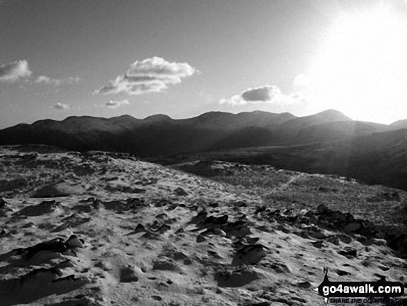 Walk c459 The Greater Newlands Horseshoe from Hawes End - Looking South from High Spy