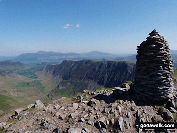 Skiddaw and Blencathra in the distance and then High Spy and Maiden Moor forming the ridge on the right from the summit of Dale Head (Newlands) Another favourite of mine