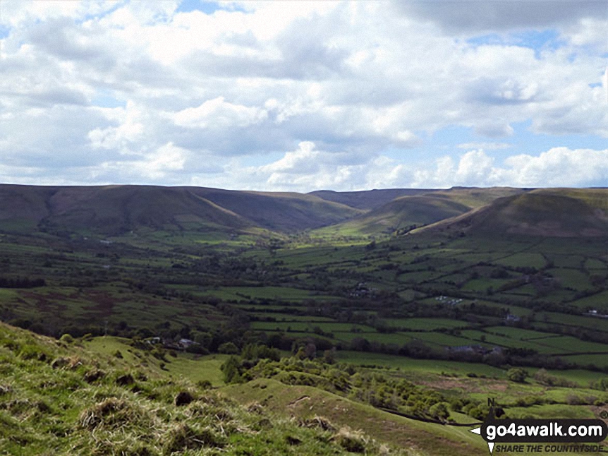 Walk d158 Sparrowpit and Mam Tor from Castleton - Looking towards Kinder Scout from Mam Tor