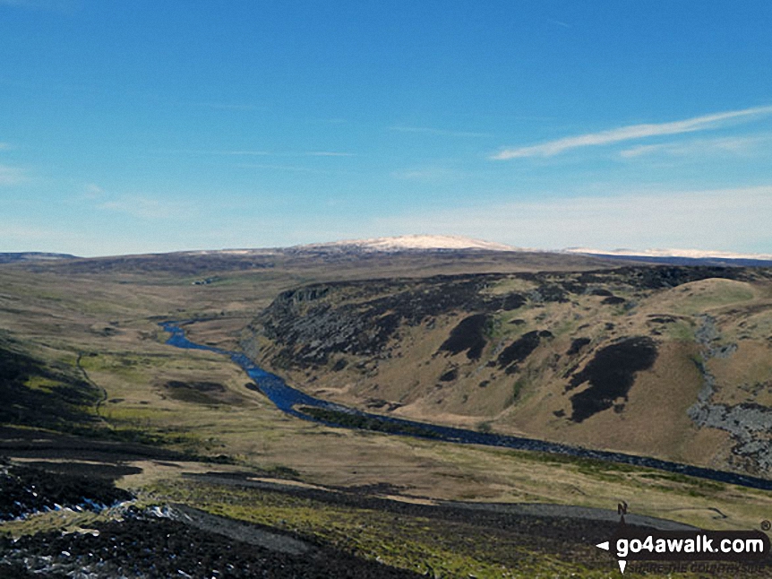 Walk du131 Cronkley Scar and High Force from Bowlees - Falcom Clints and The Rever Tees from near White Well Green on Moor House (Cronkley Fell)