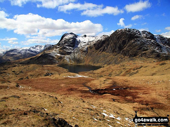 Pavey Ark, Stickle Tarn & Harrison Stickle from nr Blea Rigg