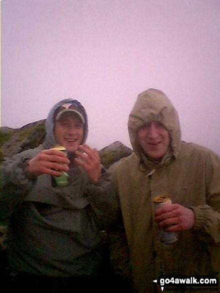 Me & my friend Dillon on Snowdon (Yr Wyddfa) in Snowdonia National Park Gwynedd Wales