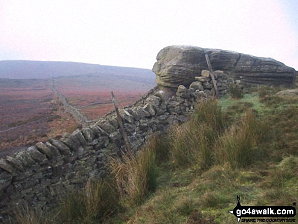 Walk l125 Whelp Stone Crag and Crutchenber Fell (Bowland Knotts) from Gisburn Forest - Rock Cat Knoll