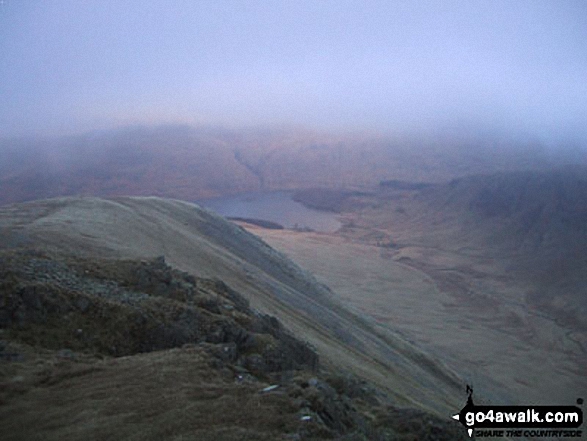 Walk c114 High Street from Mardale Head - Mardale Head and Haweswater Reservoir from Kidsty Pike