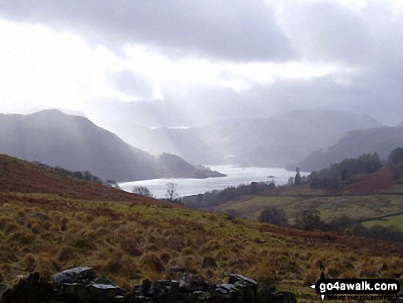 Walk c352 Gowbarrow Fell (Airy Crag) from Aira Force - Ullswater and Patterdale from the lower slopes of Gowbarrow Fell (Airy Crag)