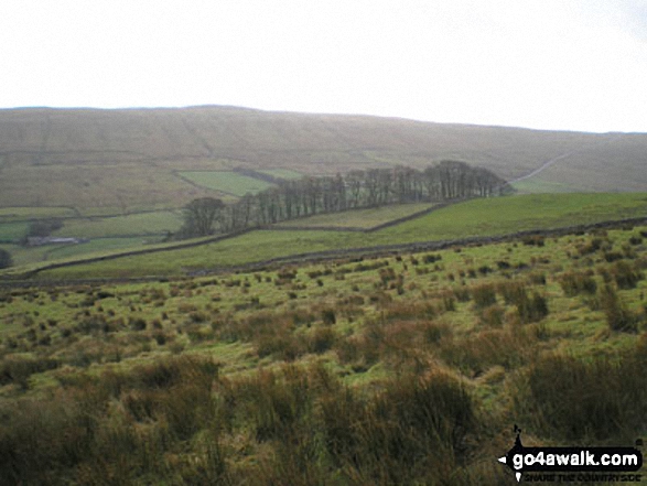 Walk ny108 Dodd Fell Hill and Drumaldrace (Wether Fell) from Hawes - Drumaldrace (Wether Fell) across Sleddale from The Pennine Way on Gaudy Lane south of Gayle