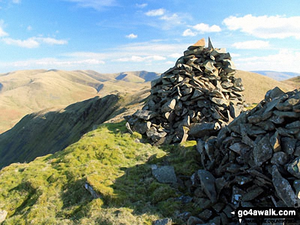 Walk c384 Grayrigg Forest from Hause Bridge - The cairn on the summit of Grayrigg Pike (Grayrigg Forest)