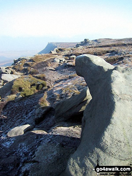 Walk d176 Fairbrook Naze (Kinder Scout) and Mill Hill from Birchin Clough - Looking East across The Edge (Kinder Scout) towards Fairbrook Naze (Kinder Scout)